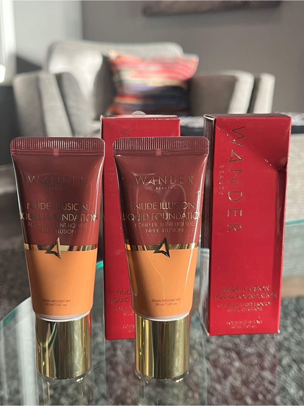 Two Wander Beauty Nude Illusion Liquid Foundation - Golden Rich